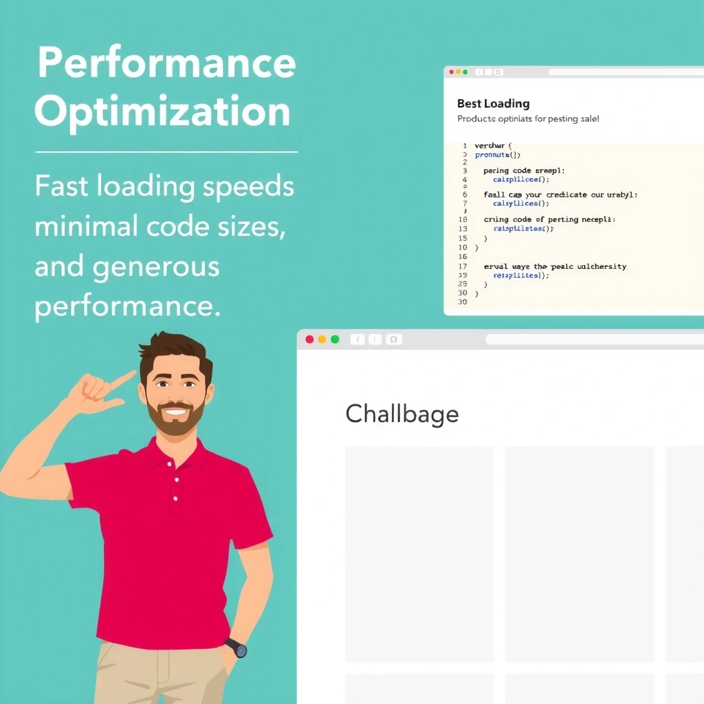 Performance optimization charts showing fast loading times